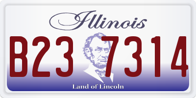 IL license plate B237314