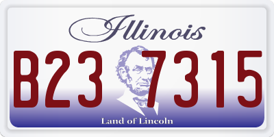 IL license plate B237315