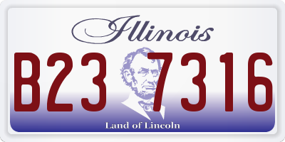 IL license plate B237316