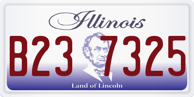 IL license plate B237325