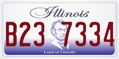IL license plate B237334