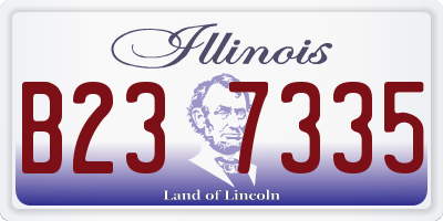 IL license plate B237335