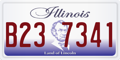 IL license plate B237341