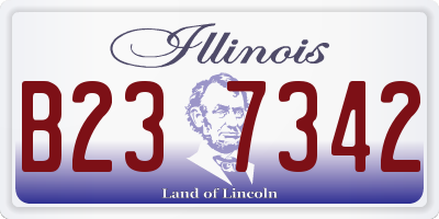 IL license plate B237342
