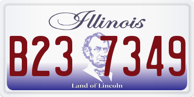 IL license plate B237349