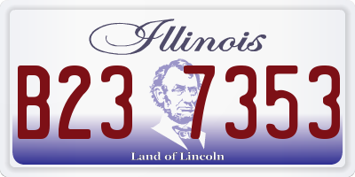 IL license plate B237353