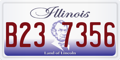 IL license plate B237356