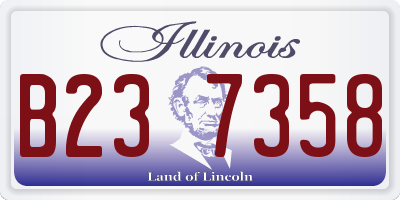IL license plate B237358