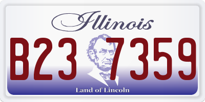 IL license plate B237359