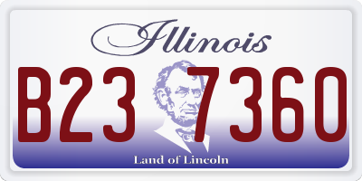 IL license plate B237360