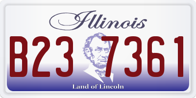 IL license plate B237361