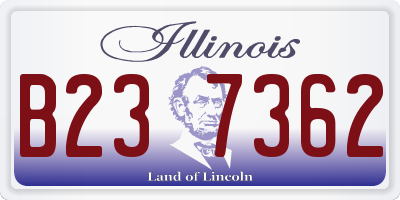 IL license plate B237362