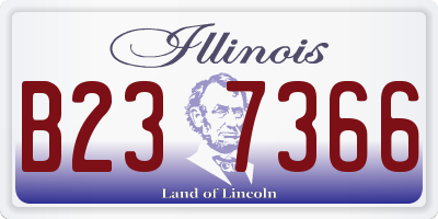 IL license plate B237366