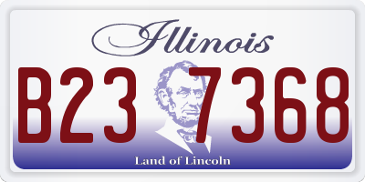IL license plate B237368