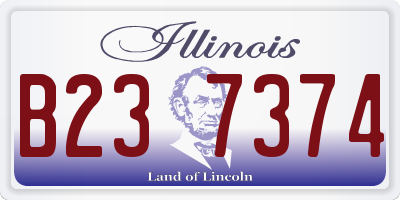 IL license plate B237374