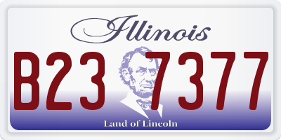 IL license plate B237377