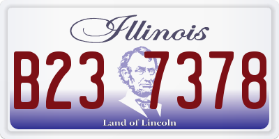 IL license plate B237378