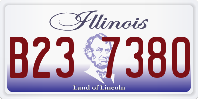 IL license plate B237380