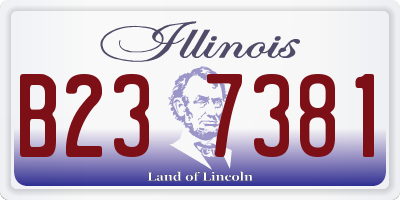 IL license plate B237381