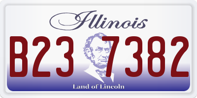 IL license plate B237382