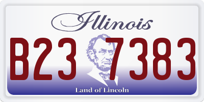 IL license plate B237383