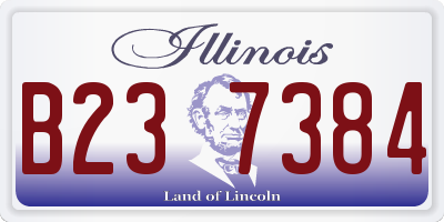 IL license plate B237384