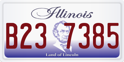 IL license plate B237385