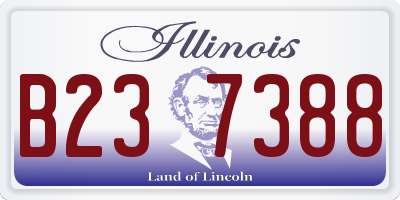 IL license plate B237388