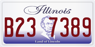 IL license plate B237389