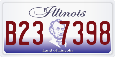 IL license plate B237398