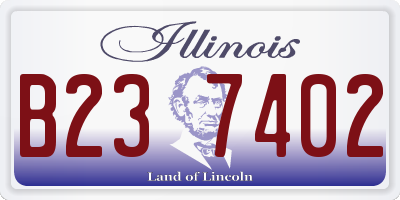 IL license plate B237402