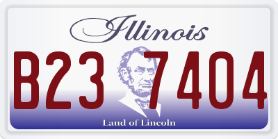 IL license plate B237404