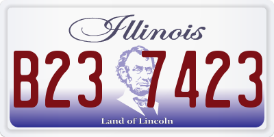 IL license plate B237423
