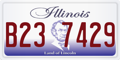IL license plate B237429