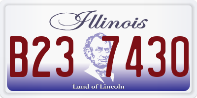 IL license plate B237430