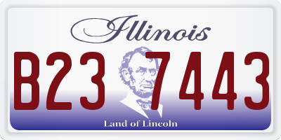 IL license plate B237443