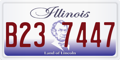 IL license plate B237447