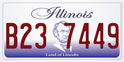 IL license plate B237449