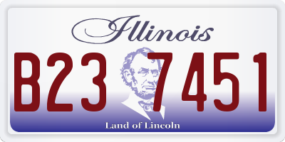 IL license plate B237451
