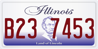 IL license plate B237453