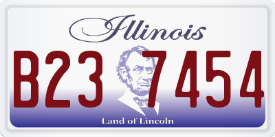 IL license plate B237454