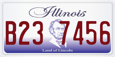 IL license plate B237456