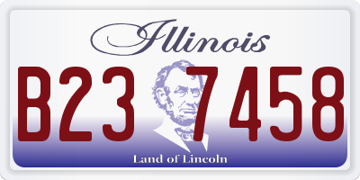 IL license plate B237458
