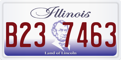 IL license plate B237463