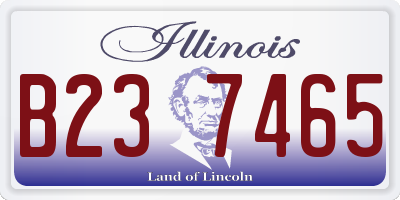IL license plate B237465