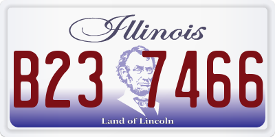 IL license plate B237466