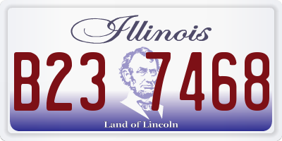 IL license plate B237468