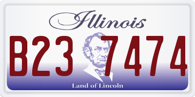 IL license plate B237474