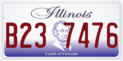 IL license plate B237476