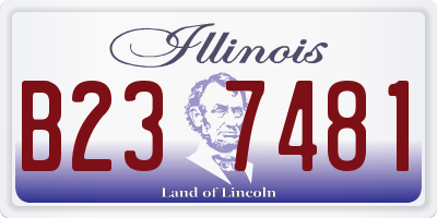 IL license plate B237481